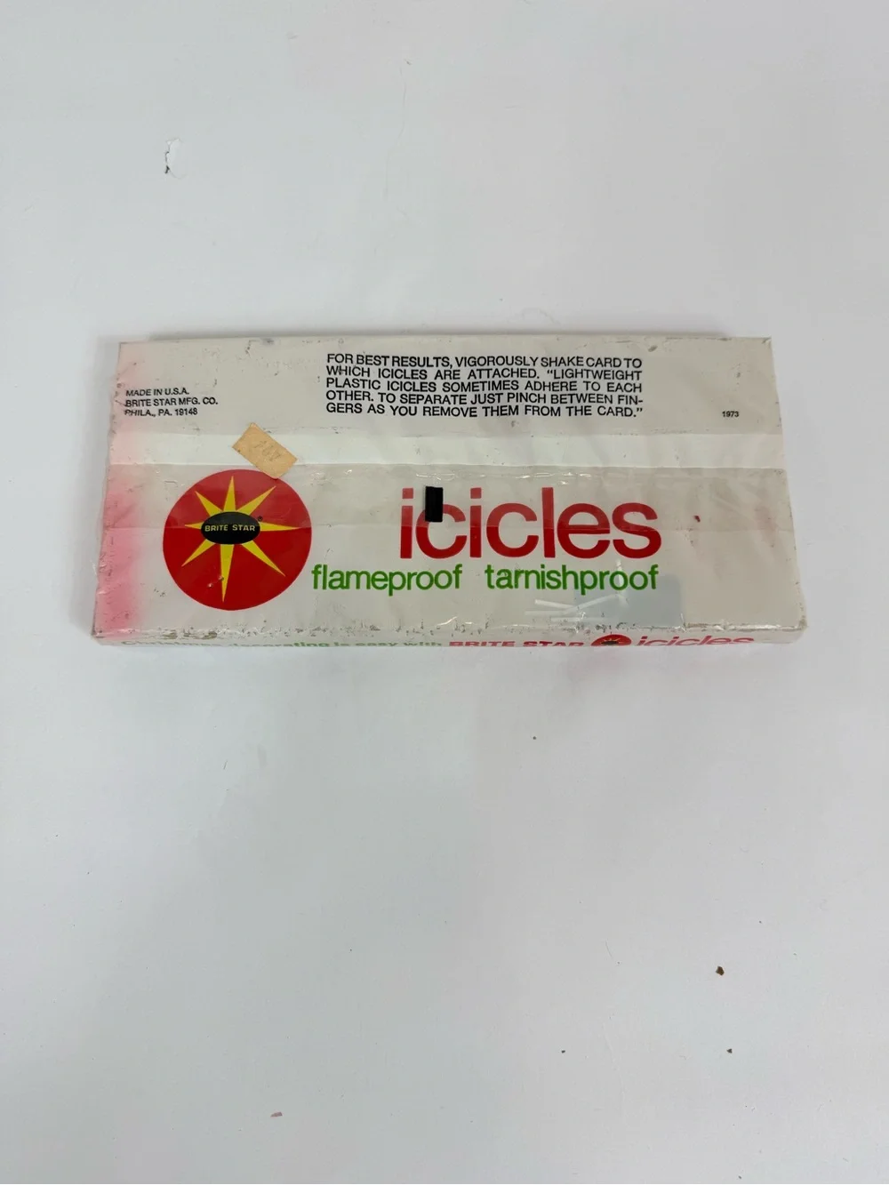 Vintage Brite Star Tinsel Icicles Silver 18” Christmas Unopened